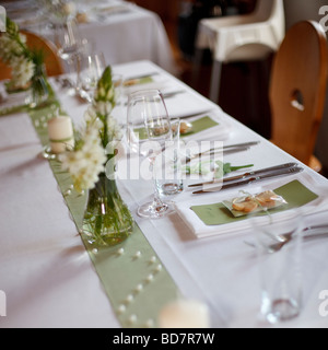 wedding table Stock Photo