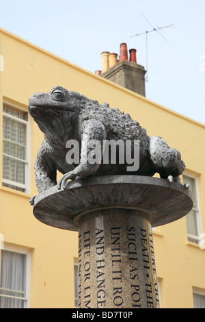 Frog sculpture St. Helier Jersey Channel Islands Stock Photo