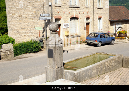 Water pump in the french village of Baume les Messieurs, Jura, France. Stock Photo