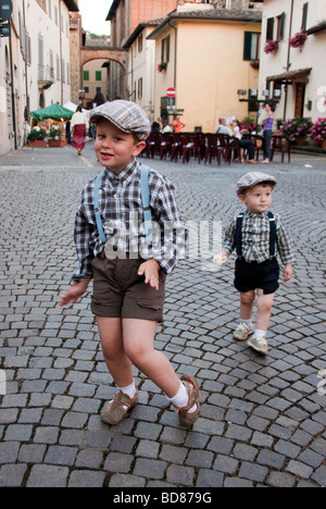 Italian children dressed in vintage hi-res stock photography and