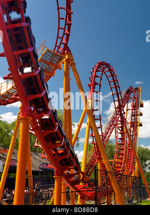 The Bat roller coaster at Canada's Wonderland amusement park Stock ...