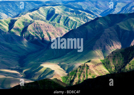 View of Imnaha valley from Buckhorn Overlook Hells Canyon National Recreation Area Oregon Stock Photo