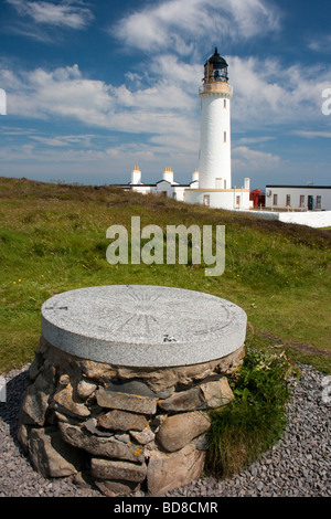 Mull of Galloway Lighthouse and Topograph Stock Photo