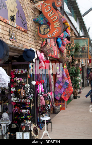 Shops in the newly rebuilt part of the Stables Market, Camden Stock Photo