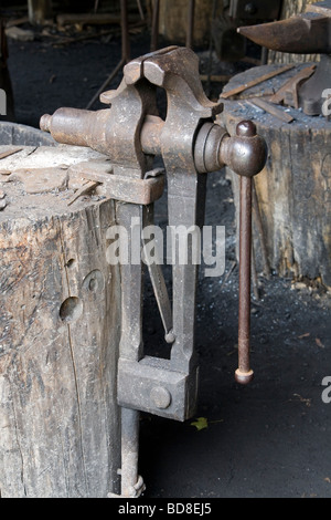 Old vise Stock Photo
