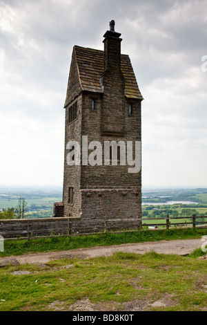 The Dovecote Tower (also known as Pigeon Tower) in Rivington terraced gardens, Lancashire, UK Stock Photo