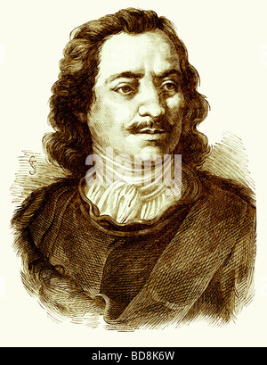Peter the Great Illustration from Cassell s Illustrated Universal History by Edward Ollier 1890 Stock Photo