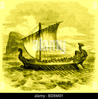 A Phoenician Galley Illustration from Sea Pictures by James Macaulay ...