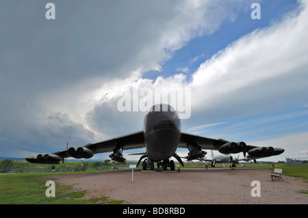 Boeing B 52D Stratofortress aircraft at South Dakota Air and Space Museum near Rapid City Stock Photo