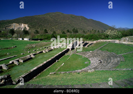 Italy, Abruzzo, Amiternum, ancient roman theatre Stock Photo