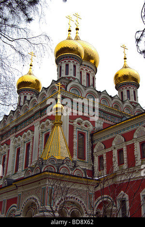 age ornaments Orthodox paintings Russian Church in Shipka - Bulgaria Stock Photo