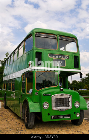 Green Bristol Lodekka vintage bus Stock Photo
