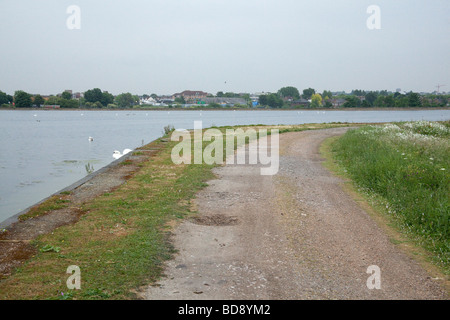 Walthamstow reservoirs trout fishery, Walthamstow, London,England. Stock Photo