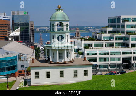Halifax Historic Georgian architecture of Old Town Clock and Harbour Nova Scotia Canada Stock Photo