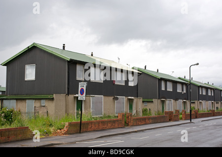 Some of the 120 properties awaiting demolition in the Belle Vue area of Hartlepool, UK. Stock Photo