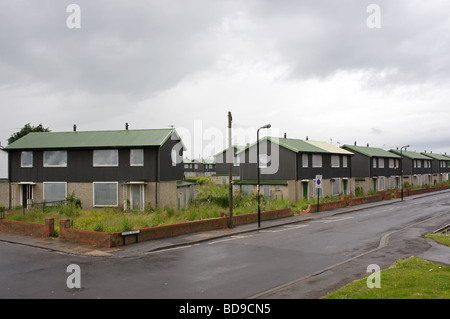 Some of the 120 properties awaiting demolition in the Belle Vue area of Hartlepool, UK. Stock Photo