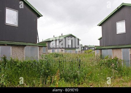 Some of the 120 properties awaiting demolition in the Belle Vue area of Hartlepool, UK. Stock Photo