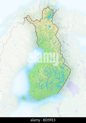 Finland relief map hi-res stock photography and images - Alamy