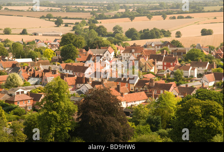 An aerial view of Lavenham in Suffolk, England. Stock Photo