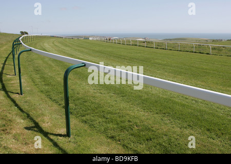 A view of the Running Rails and a Race Course. Stock Photo
