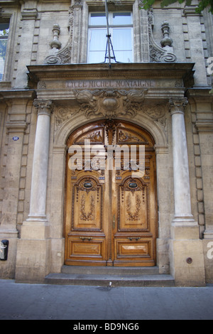 Baroque doorway, Lycee Michel Montaigne, Bordeaux, Gironde, France Stock Photo