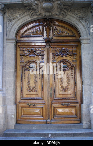 Baroque doorway, Lycee Michel Montaigne, Bordeaux, Gironde, France Stock Photo