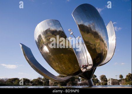 Floralis Generica, a giant sculpture of a flower is one of Buenos Aires major touristic attractions Stock Photo