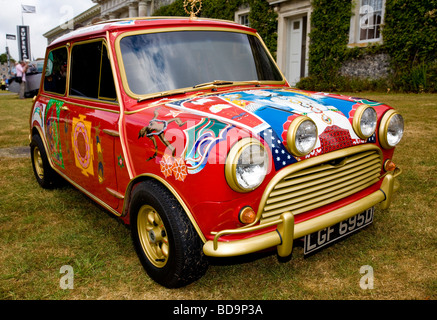 1966 Austin Mini Cooper Tantric in the Cartier Style et Luxe competition at Goodwood Festival of Speed, Sussex, UK. Formerly George Harrison's car. Stock Photo