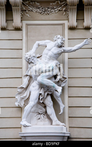 Austria, Vienna. Statue: Hercules / Heracles fighting the Cretan Bull ...