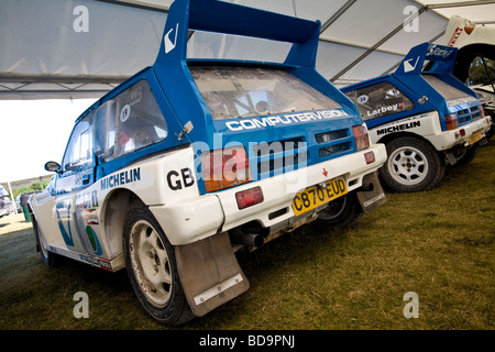 1986 MG Metro 6R4 3 litre V6 engine. In the paddock at Goodwood Festival of Speed, Sussex, UK. Driver; Michael Kitt. Stock Photo