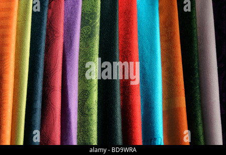 Colorful Egyptian Scarves Luxor Market Stock Photo