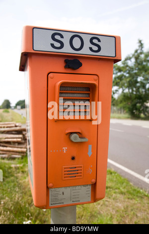 SOS-telephone; emergency telephone; call distress; SOS Stock Photo