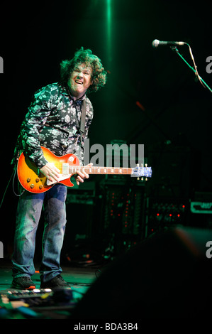 Guitarist Gary Moore performs on stage at the Vibes from the Vines festival in East Sussex, UK. Picture Jim Holden. Stock Photo