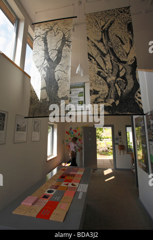 Visitor display area at Art in Nature, Calgary, Mull. Stock Photo