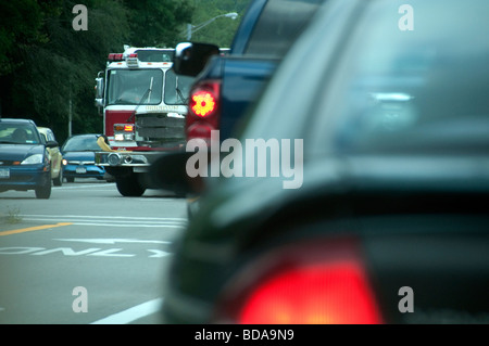 Vehicular accident scene. Stock Photo