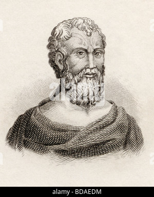 Zeno of Citium born 334 BC died 262 BC.  Greek philosopher founder of the Stoic school of philosophy. Stock Photo