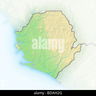 Map of Africa, Sierra Leone Stock Photo - Alamy