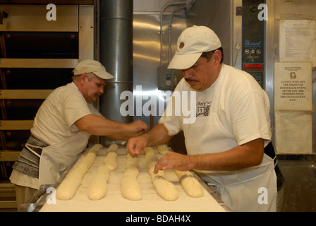 Workers at Amy s Bread in Chelsea Market in New York Stock Photo