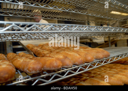 Workers at Amy s Bread in Chelsea Market in New York Stock Photo