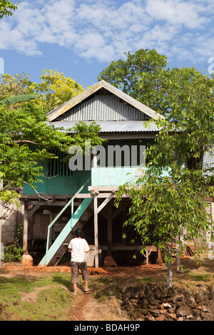 Indonesia Sulawesi Buton Island Labundo Bundo wooden village house Stock Photo