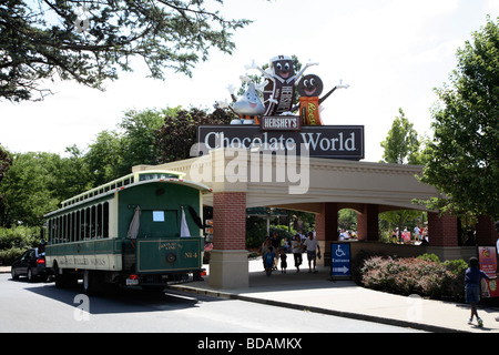 Chocolate world welcome in Hershey PA. Stock Photo