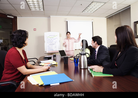 Business executives at a meeting in a conference room Stock Photo