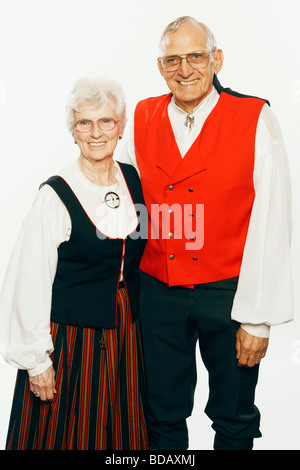 Portrait of a senior couple smiling Stock Photo