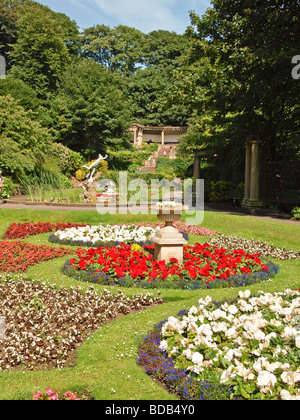 Italian Gardens South Cliff Scarborough Yorkshire UK Stock Photo