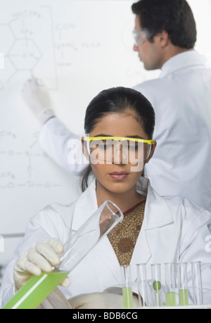 Scientists working in a laboratory Stock Photo
