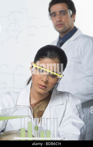 Scientists working in a laboratory Stock Photo