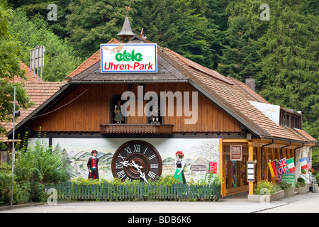 Cuckoo clocks museum and shop with the largest Cuckoo clock in the world in Triberg, Schwarzwald, Germany. Stock Photo