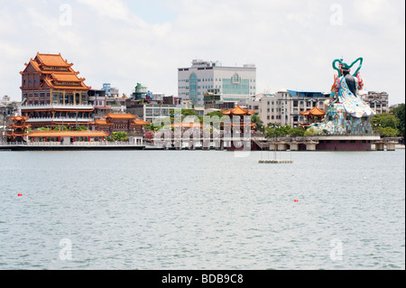 Spring and Autumn Pavilions, Lotus Pond, Kaohsiung, Taiwan Stock Photo