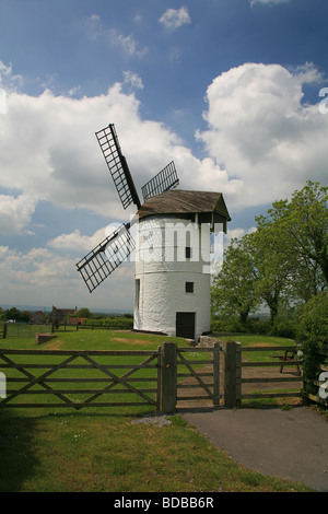 Ashton Windmill - a preserved 18th century flour mill - near the village of Stone Allerton, Somerset, England, UK Stock Photo