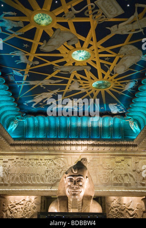 Harrods Department store Statue of Mr Mohamed Al Fayed   chairman of Harrods shown as an Egyptian Pharaoh  London Uk  2009, 2000s, HOMER SYKES Stock Photo